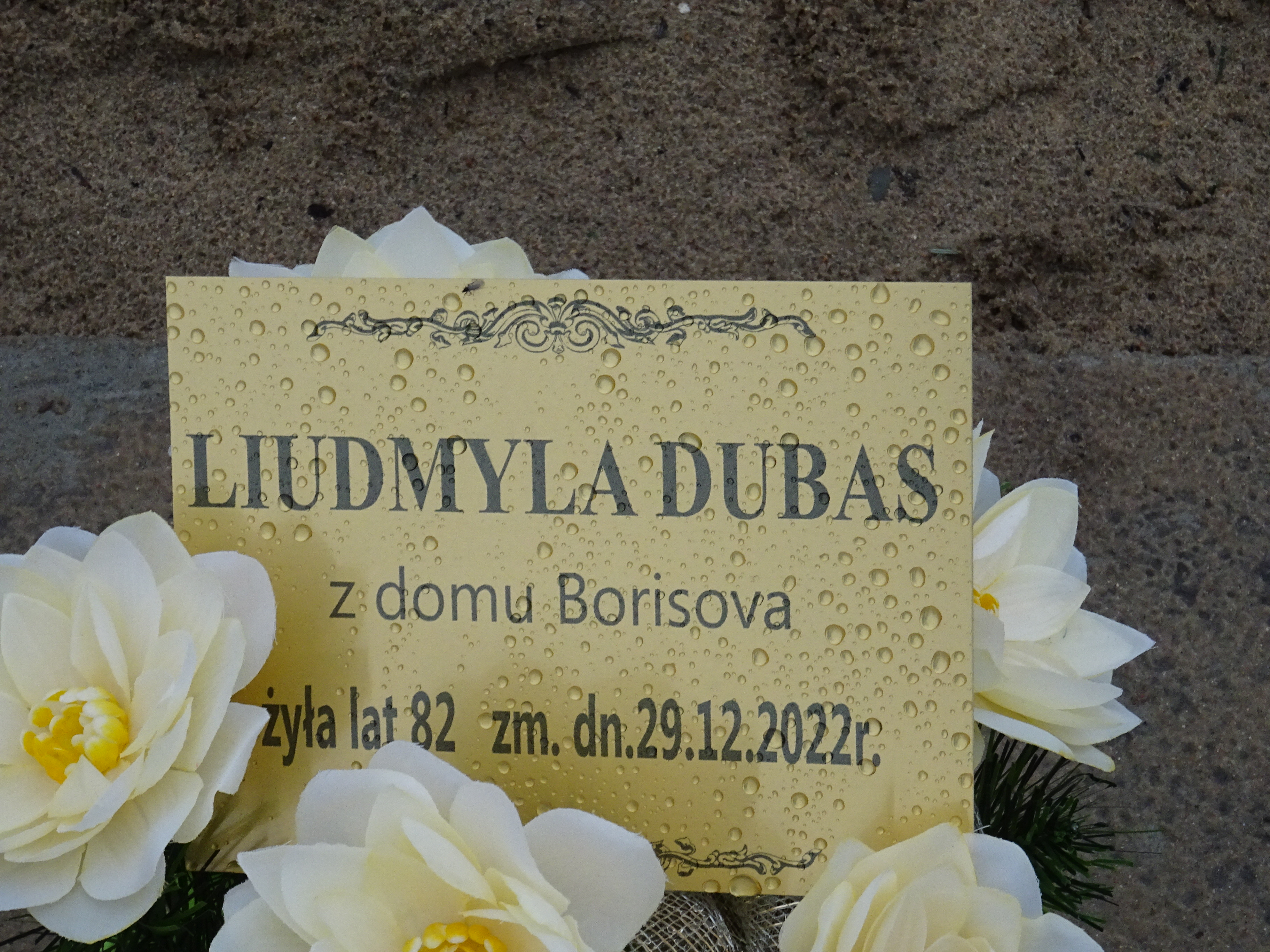 Grób Liudmyla Dubas